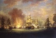 Richard Paton The Moonlight Battle off Cape St Vincent, 16 January 1780 oil on canvas